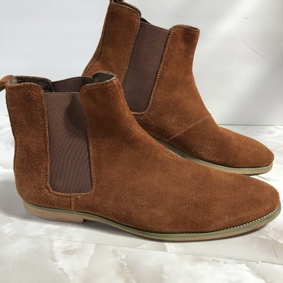 Custom Made Brown Chelsea Boots Suede Leather Dress Casual Formal Boots Sz 46/13 - Picture 7 of 12